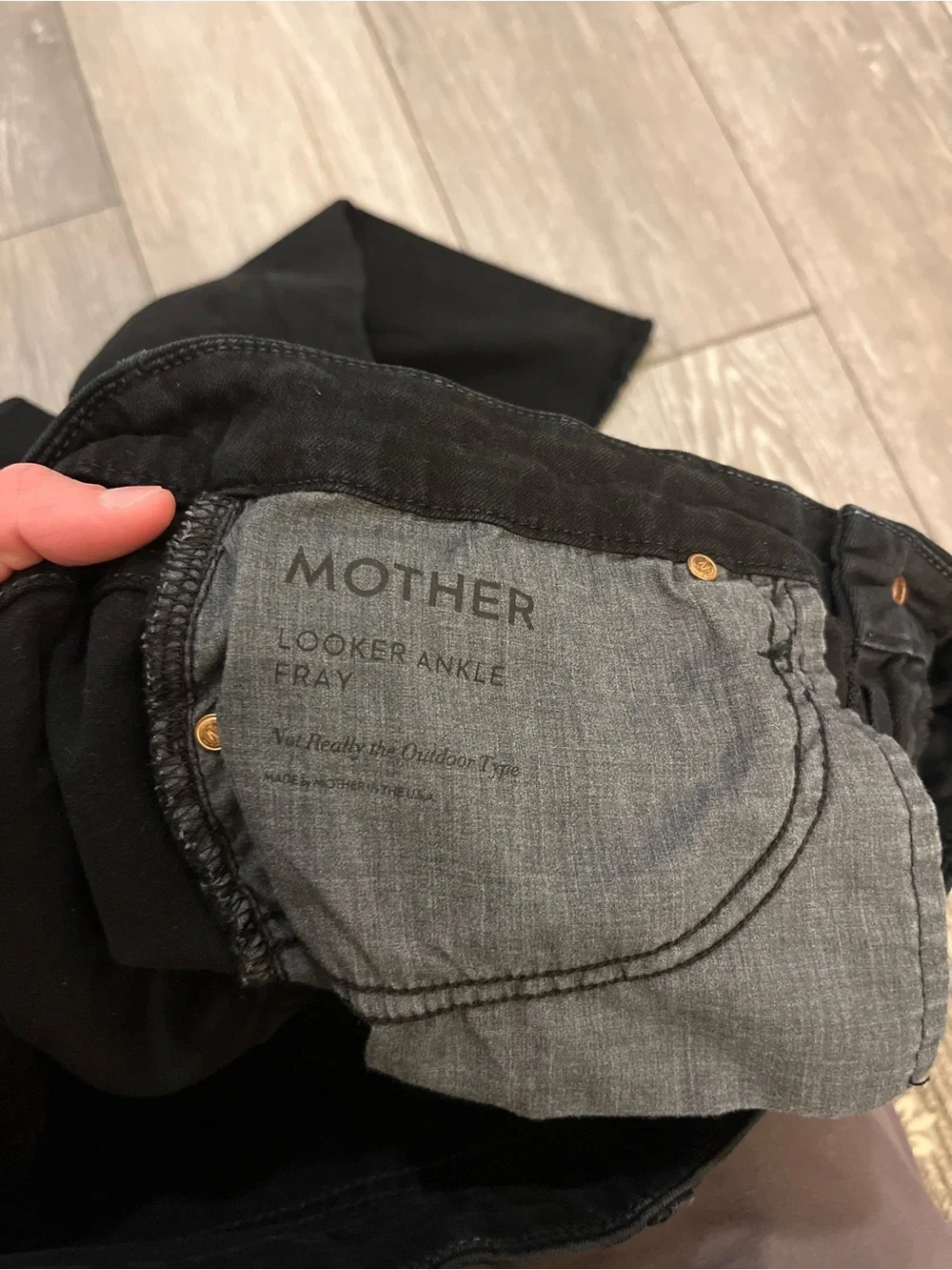 MOTHER The Looker Ankle Fray Black Skinny Jeans Size 29